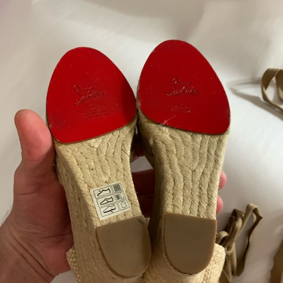 authentic CHRISTIAN LOUBOUTIN size 36 espadrilles - Picture 8 of 10